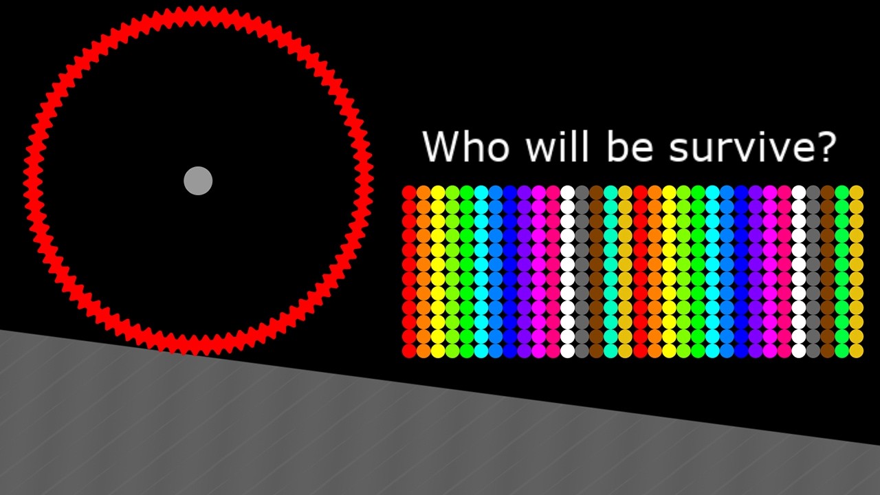 Full Option (Last Stading, Escape Monters Circle, The Vanishing Floor) Marble Race in Algodoo