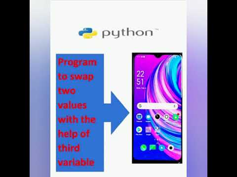Python Program to Swap two Values on Phone