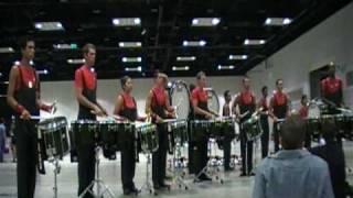 Santa Clara Vanguard Drumline 2009 warmup Flammus