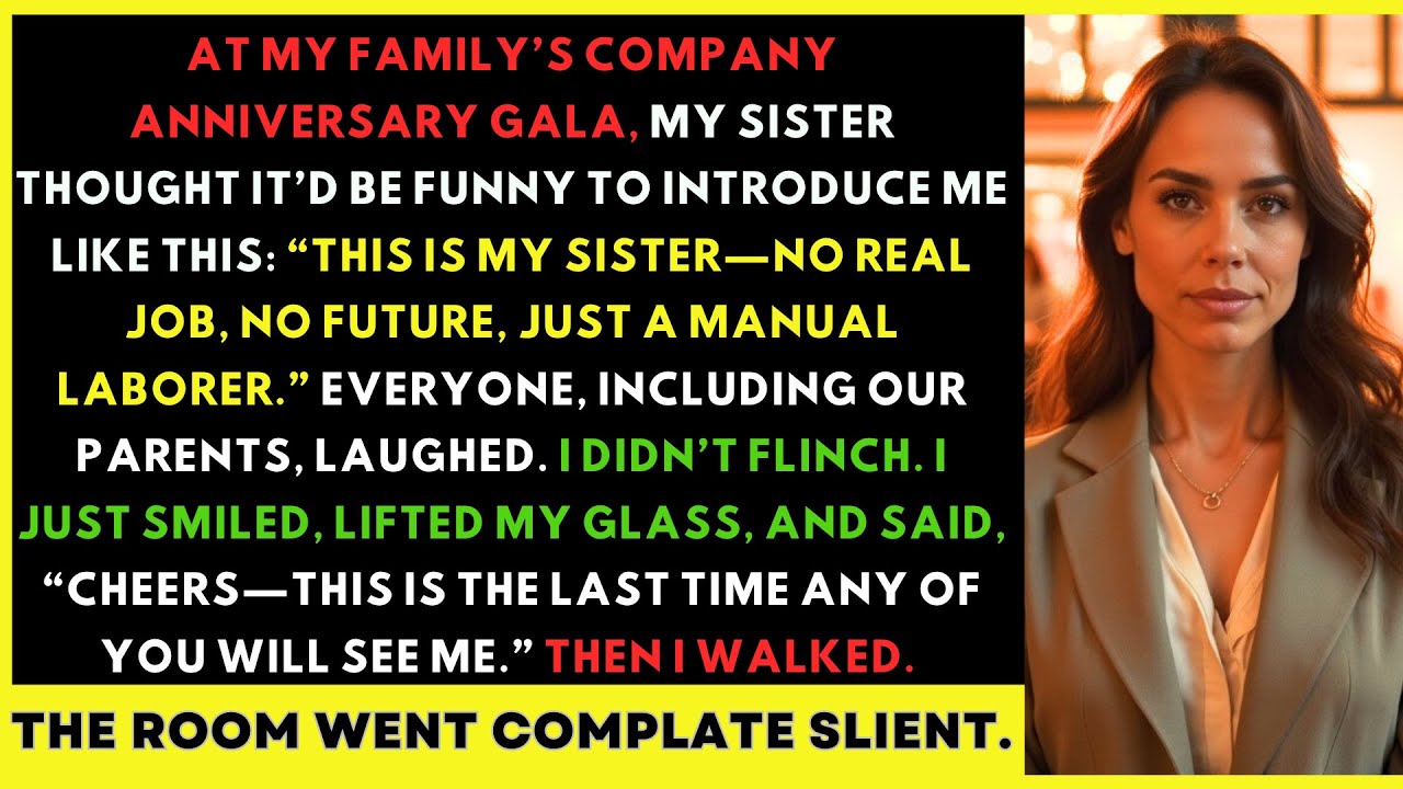My Family Laughed When My Sister Called Me “No Real Job” at Their Gala—Months Later, They Needed Me