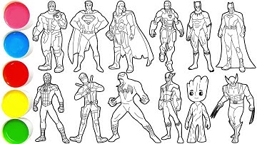 Draw 12 Legendary Superheroes in Minutes - Superman, Thor, Iron Man, Batman, Spider-Man & others