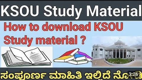 "1-Minute Download: KSOU Study Material with Ksou Academic Platform App"