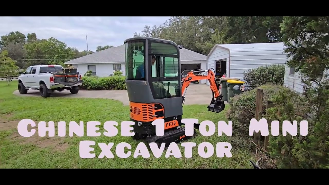 1 TON Chinese Mini Excavator Stump Removal  Test Drive