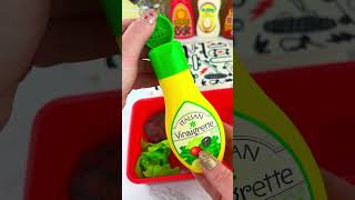 Packing School Lunch with Fidget Food *BENTO Box* Satisfying Video ASMR! #shorts #asmr #fidgets 🥗🥩