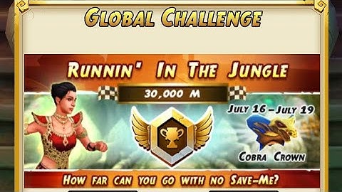 Run in A Jungle 30000 meters no save me Temple Run 2 Lost jungle Global Challenge