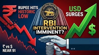 Rupee Hits Historic Low Near 91! Will RBI Intervene Now?