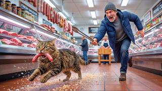 A Stray Cat Stole A Sausage And Was Discovered By The Owner. The Story After That Is Unbelievable...