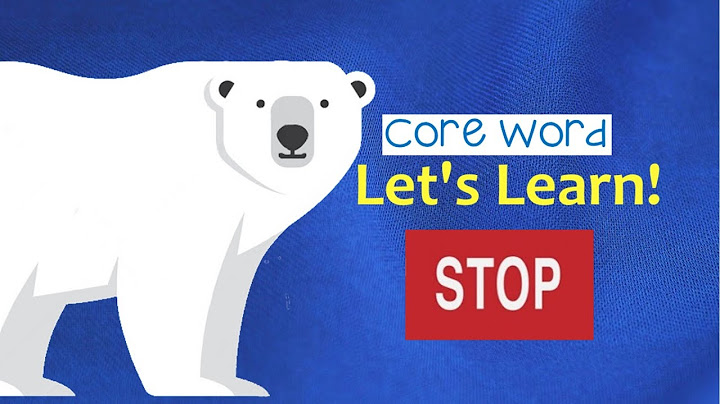 Let's Learn! Core Word "Stop"