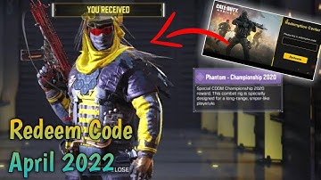Codm Redeem Code 2022 | Today Redeem Code Codm | New Redeem Code Codm | Cod Mobile Redeem Code 2022