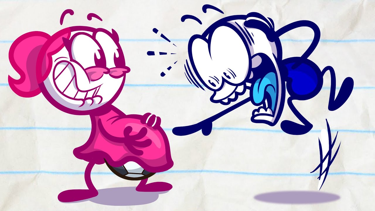 Adults Playing Soccer! | Pencilmate & Pencilmiss | Animation | Cartoons | Pencilmation