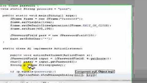 JAVA Programming Tutorial Swing GUI Create a Password FieldPassword Protecting Program