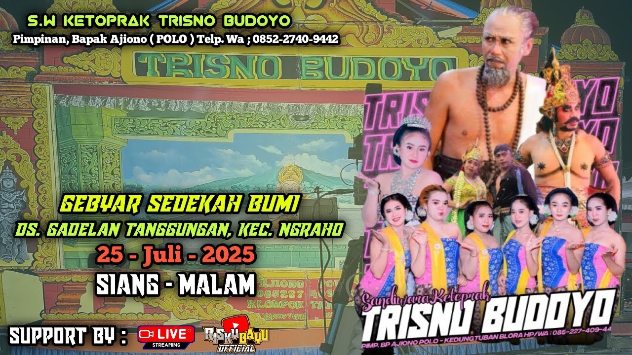 🔴Live Stream Sandiwara Ketoprak Trisno Budoyo Sedekah Bumi Gadelan Tanggungan, Ngraho 2025