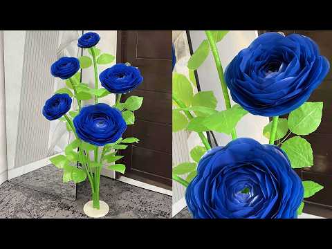 Plastic Shopping bag flowers Craft || Cara membuat Bunga dari Kantong Plastik Kresek TANPA SETRIKA