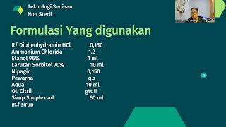 Video Formulasi Bahan dari Sediaan Sirup