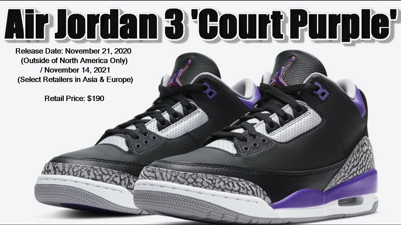 Air Jordan 3 Court Purple - DETAILED LOOK