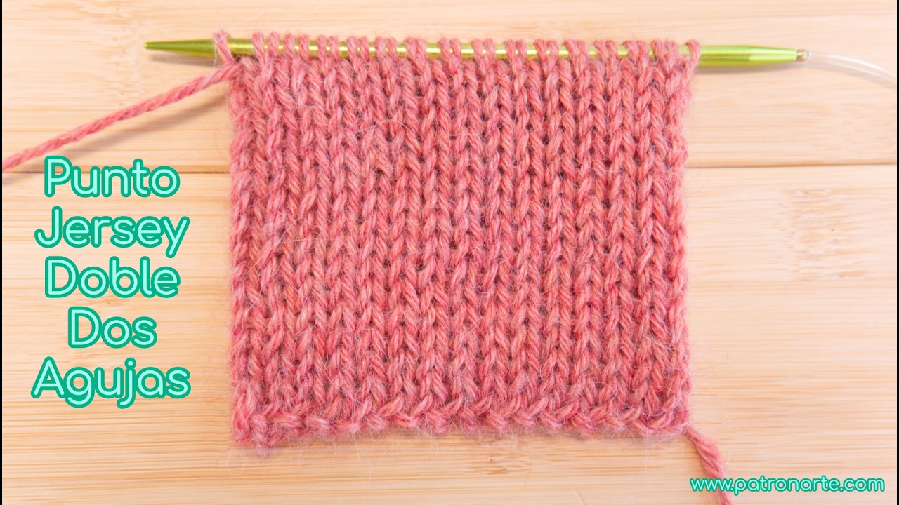 Punto Jersey Doble de Dos Agujas Paso a Paso
