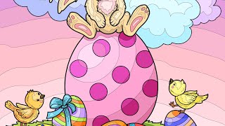 Hey Color app Happy Easter Bunny Paint by Numbers #colorwithme #relaxing #coloring #video #book #egg screenshot 2