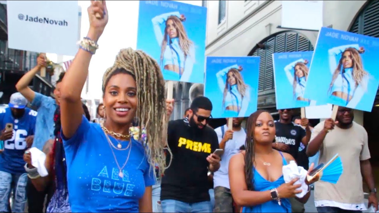 Jade Novah performs "All Blue" with second line in New Orleans YouTube
