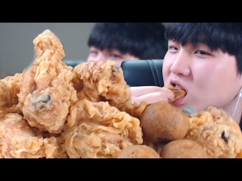 BHC닭다리만 + 치즈볼 먹방 BHC Fried Chicken <strong>cheeseball</strong> eating Show 미소