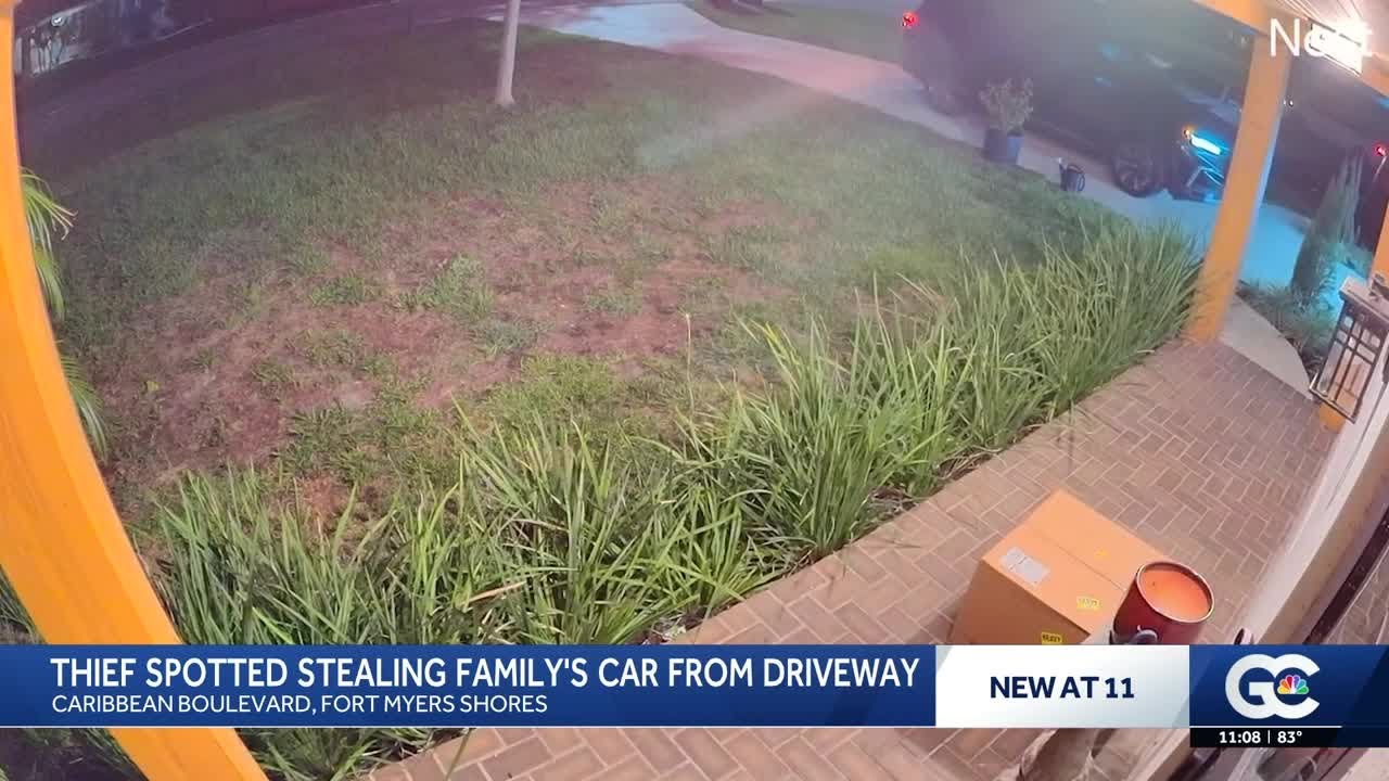 Thief spotted stealing family's vehicle from driveway in Fort Myers ...