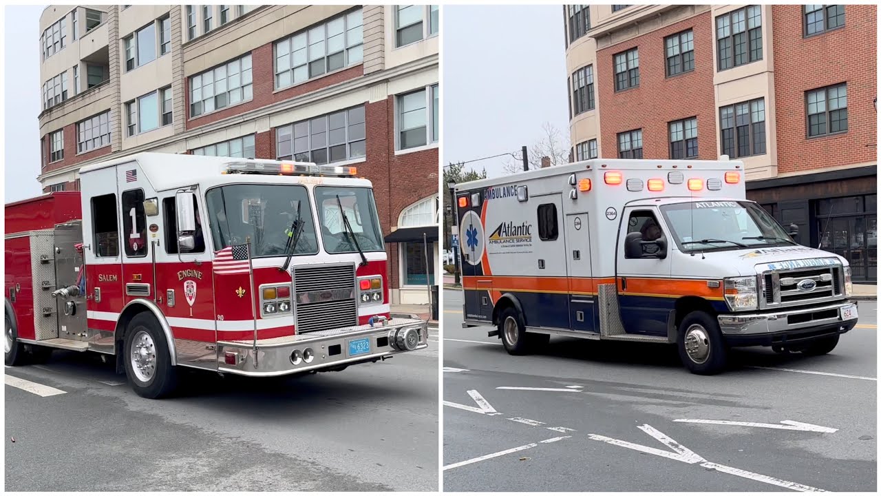 Salem FD Engine & Atlantic Ambulance Responding | 04-06-2023
