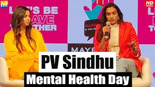Olympic medal winner PV Sindhu talks about Mental Issues players face on Mental Health Day