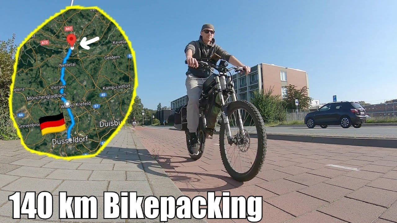 140 km Bikepacking Tour mit EBike / Erste Übernachtung im Zelt YouTube