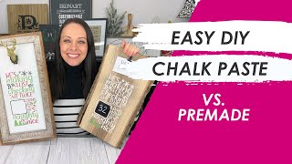 DIY Chalk Paste vs. Pre-Made Chalk Paste | Ikonart Stencil + Tucker Trade Co + Coco&#39;s Chalky Powder