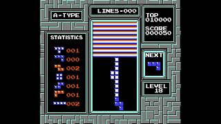 NES Tetris - (Level 18) [World Record] Fastest Top out
