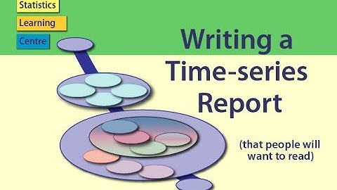How to write a times series (forecasting) report