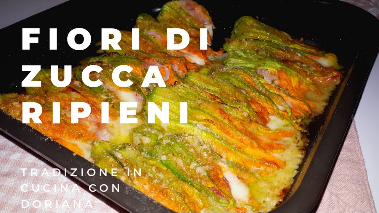 fiori di zucca (ripieni al forno) velocissimi