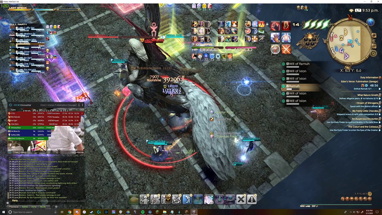 Edens Verse Fulmination (Savage) [E5S] Clear - Monk POV (19,339.5 rDPS)