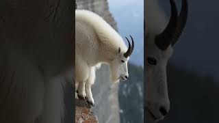 🛘🔥Even risk is managed strategically dangerous MountainGoat🐐🌄#fitratworldtv #wildlife #viral #nature