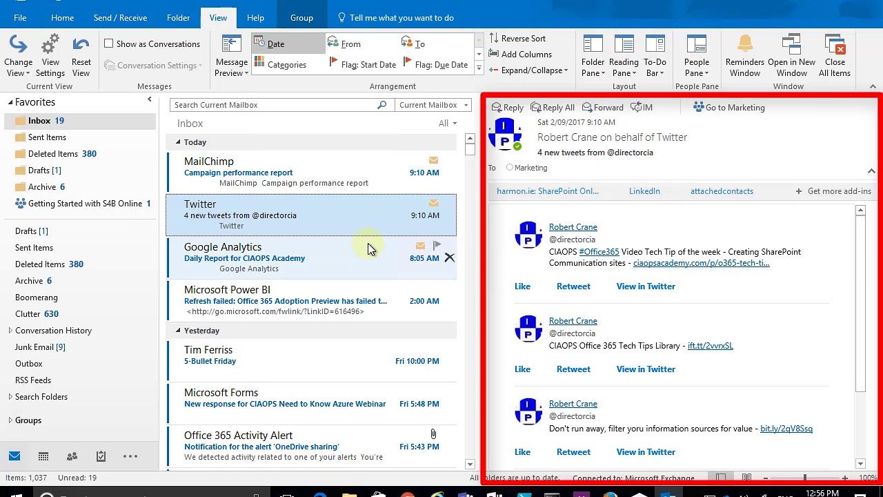 Customising Desktop Outlook YouTube