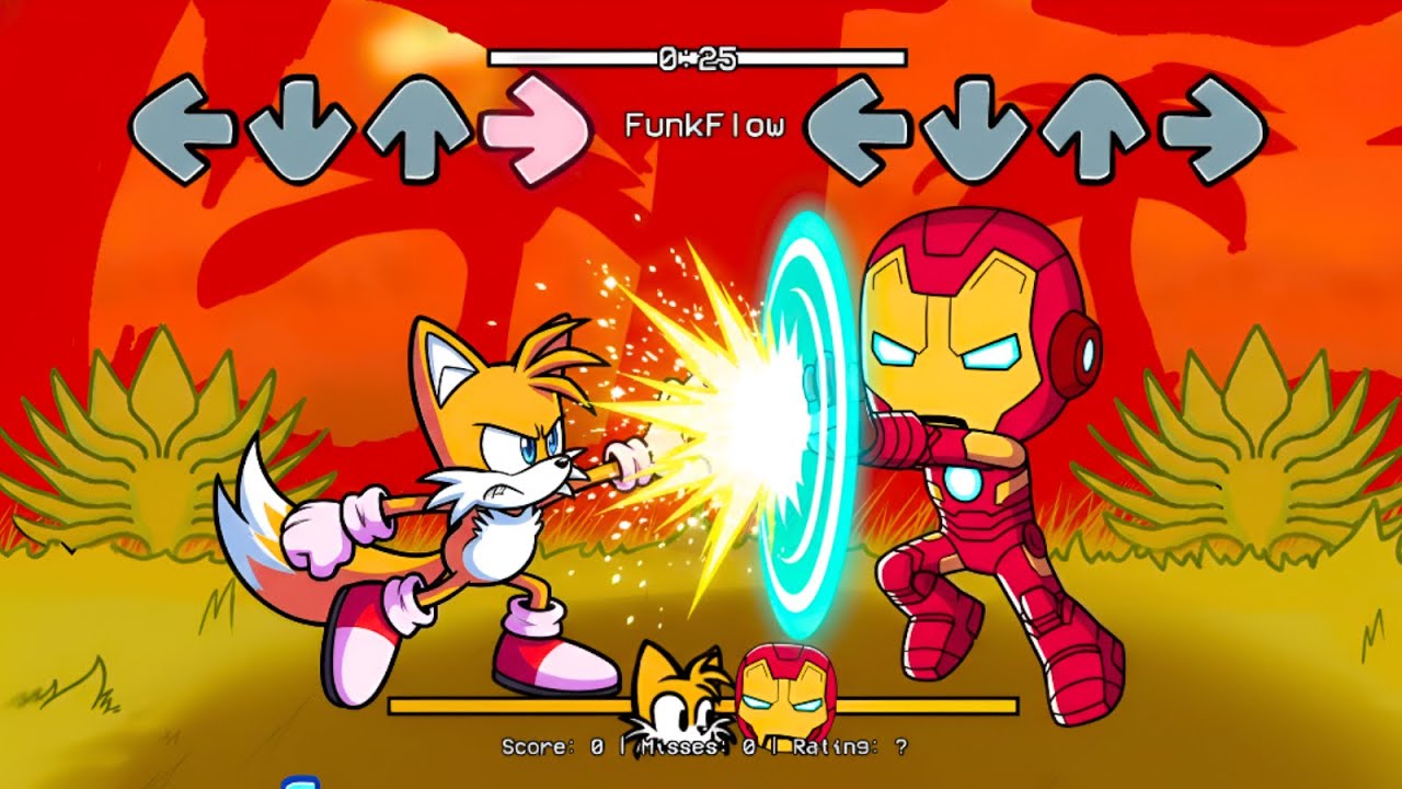 FNF Sonic Tails vs Sprunki Iron Man Sings Chasing (Incredibox Sprunki)