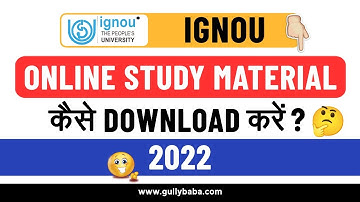 How To Download IGNOU ONLINE Study Material 2022 ( IN HINDI ) || @gullybaba