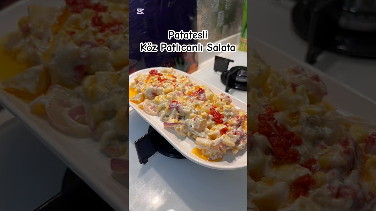 Patatesli Köz Patlıcanlı Salata Tarifi : ⬇️ #salata #yoğurtlusalata #cooking #keşfet #recipe