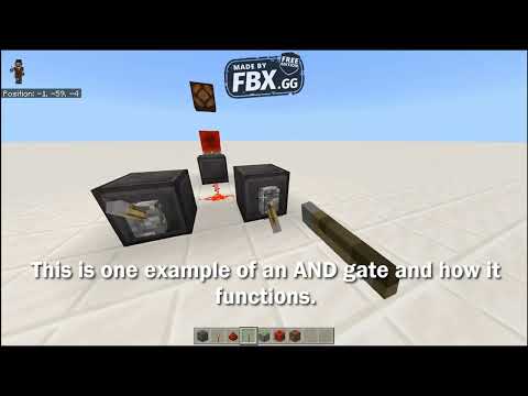 Basic AND gate for Minecraft Bedrock 1.19