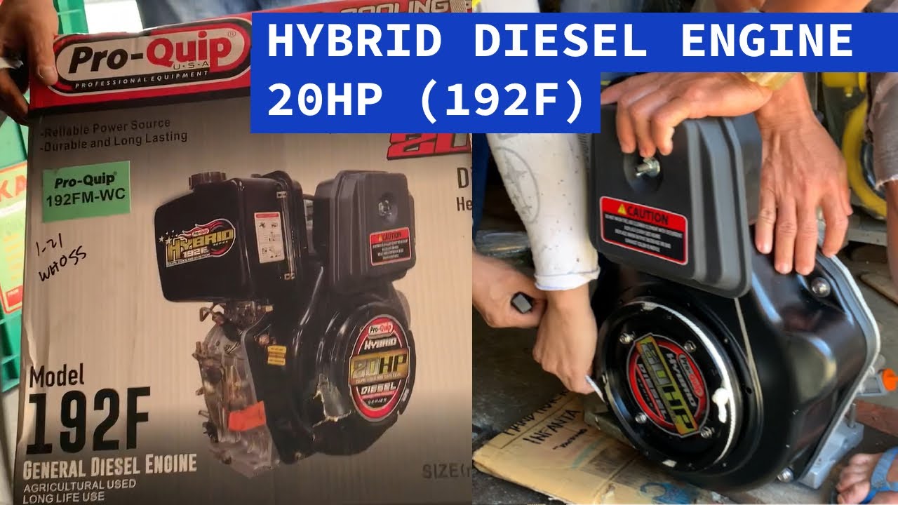 Unboxing and Testing of ProQuip Hybrid Diesel Engine 20HP (192F) with