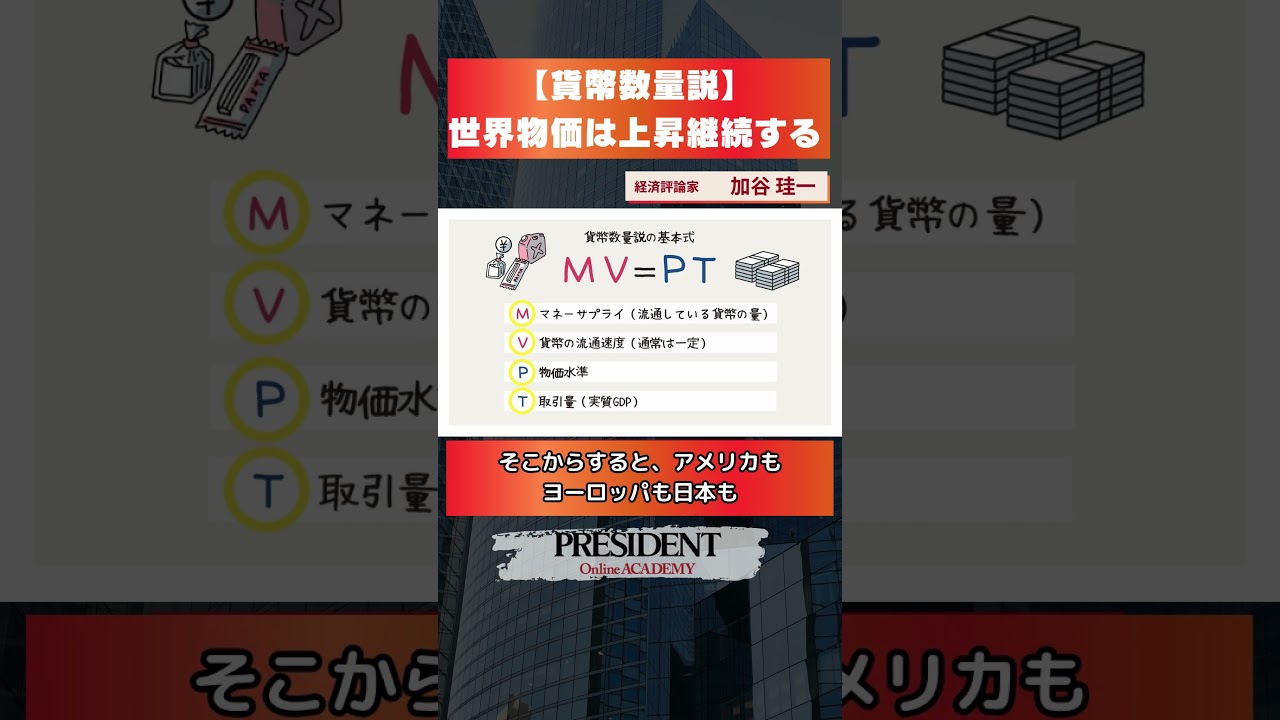 Quantity theory of money] Global prices will continue to rise #shorts  #President Online Academy ... - YouTube