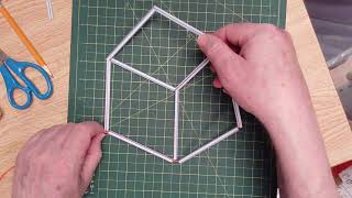 Straw Cube (attached by string)