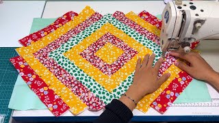 Make Pillowcase With Leftover Fabric | Patchwork For Beginners | Scraps Fabric Will Be Useful