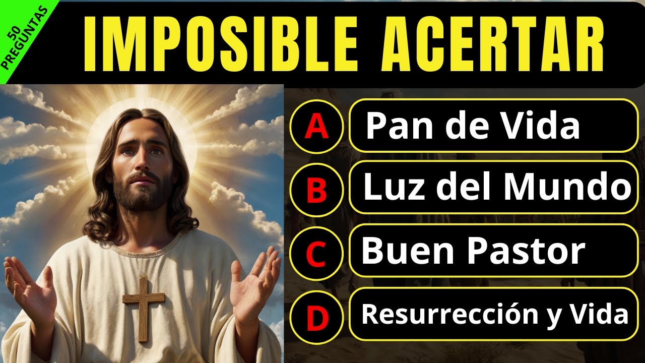 EVANGELIO DE JUAN  - 50 PREGUNTAS DE LA BIBLIA/ Reto Biblico Divertido