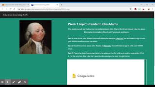 Distance Learning Intro: Week 1