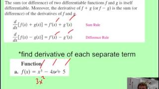 CalcAB - Week 5 (R/F) - 2.2 Basic Differentiation and Rates of Change