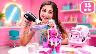 Barbie Ayşenin Güzellik Salonuna Geliyor Kukla Ları.