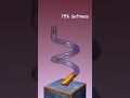0% Vs 100% Golden Cylinder in Tube Softness | Softbody Physics Simulation