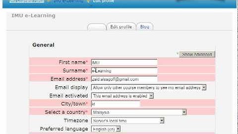 Tutorial - Login, Changing Password and Updating Profile (Moodle)