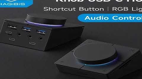 A must-have product! Hagibis Knob USB C Hub With Shortcut Buttons Type-C Docking Station Volume Ad
