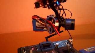 First test of TAROT T-2D brushless gimbal